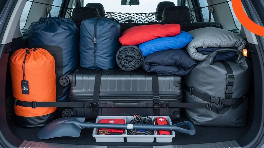 تجهيز الأمتعة داخل السيارة