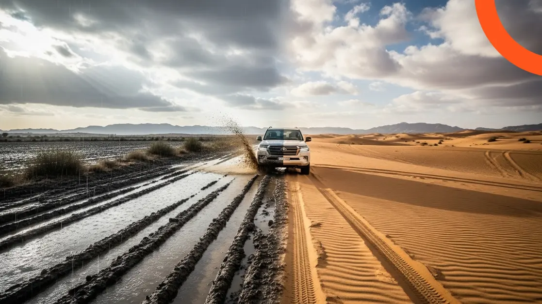 الطرق الموحلة والرملية في الشتاء