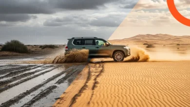 الطرق الموحلة والرملية في الشتاء