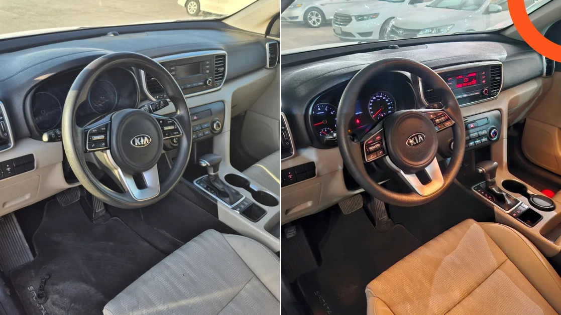 كيا سبورتاج من الداخل لكل من 2021 و 2020